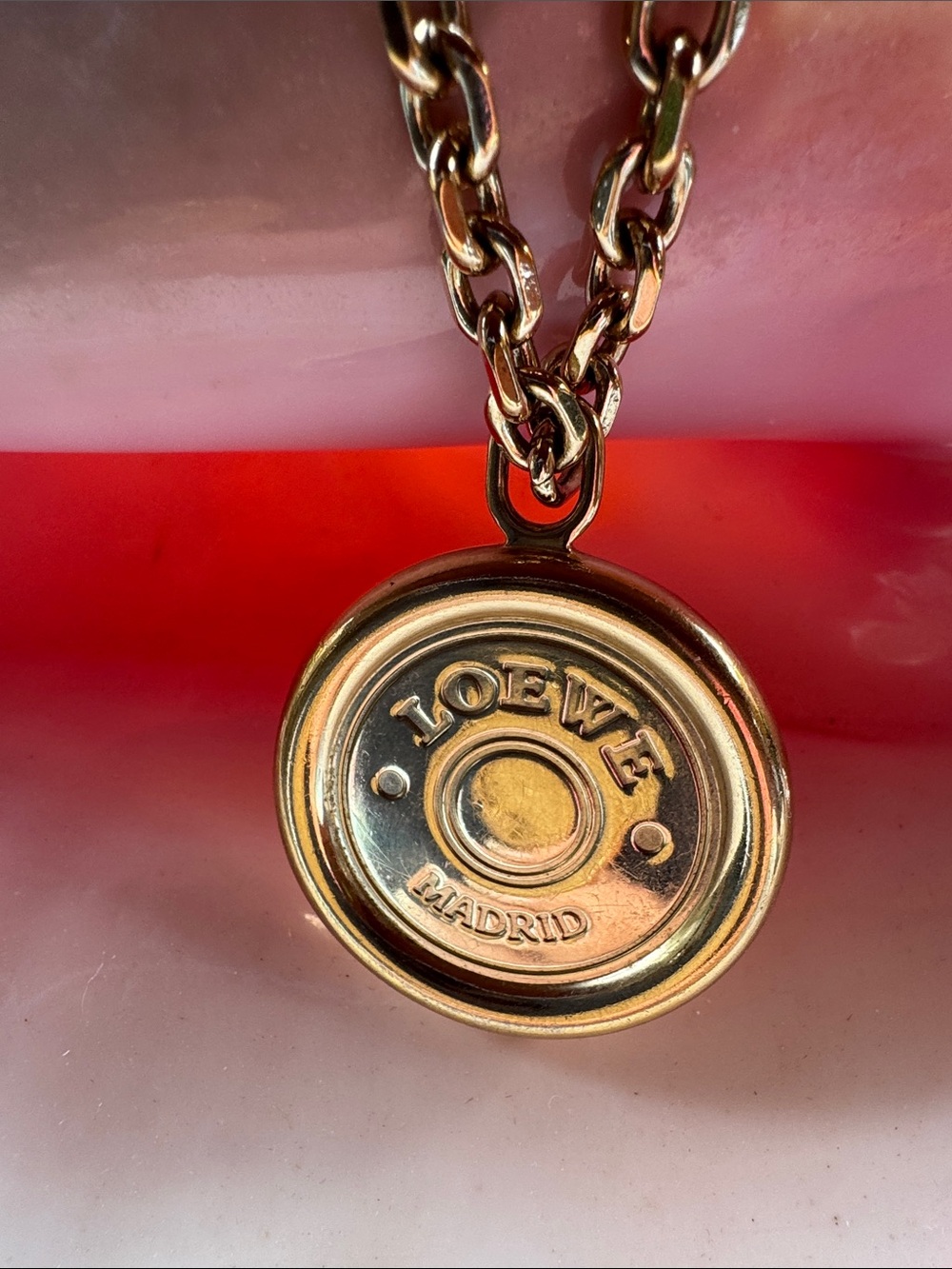 Loewe Gold-Tone Bullet Cap Pendant Necklace - Picture 3 of 6